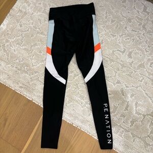 PE NATION Black and White Performance Leggings
